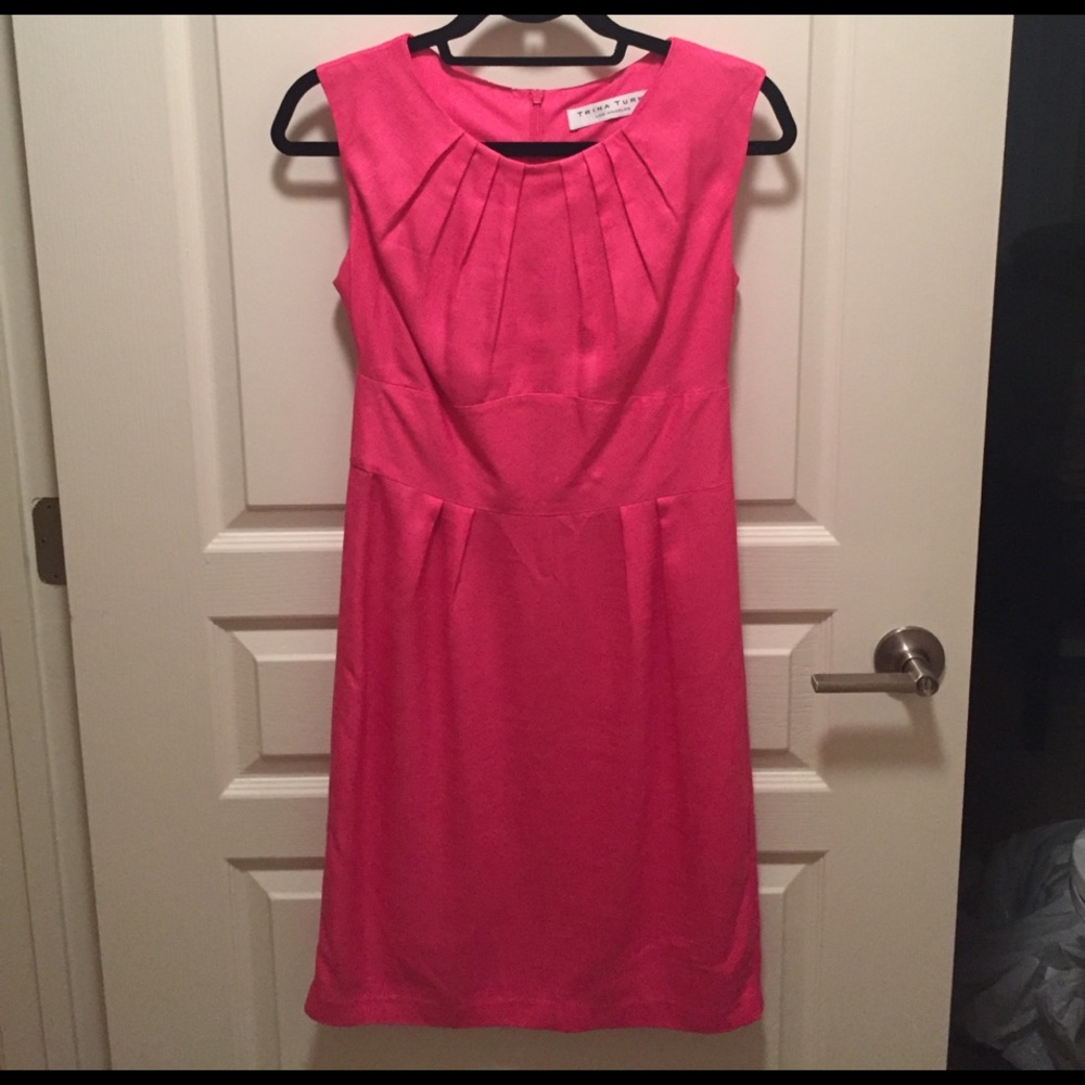 Trina Turk "Sarafina" pink linen dress size 0-4